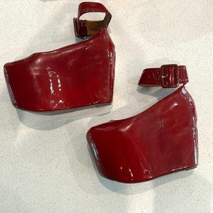 Deep Red Jeffrey Campbell Pointe Ballerina Flatforms Size 13M